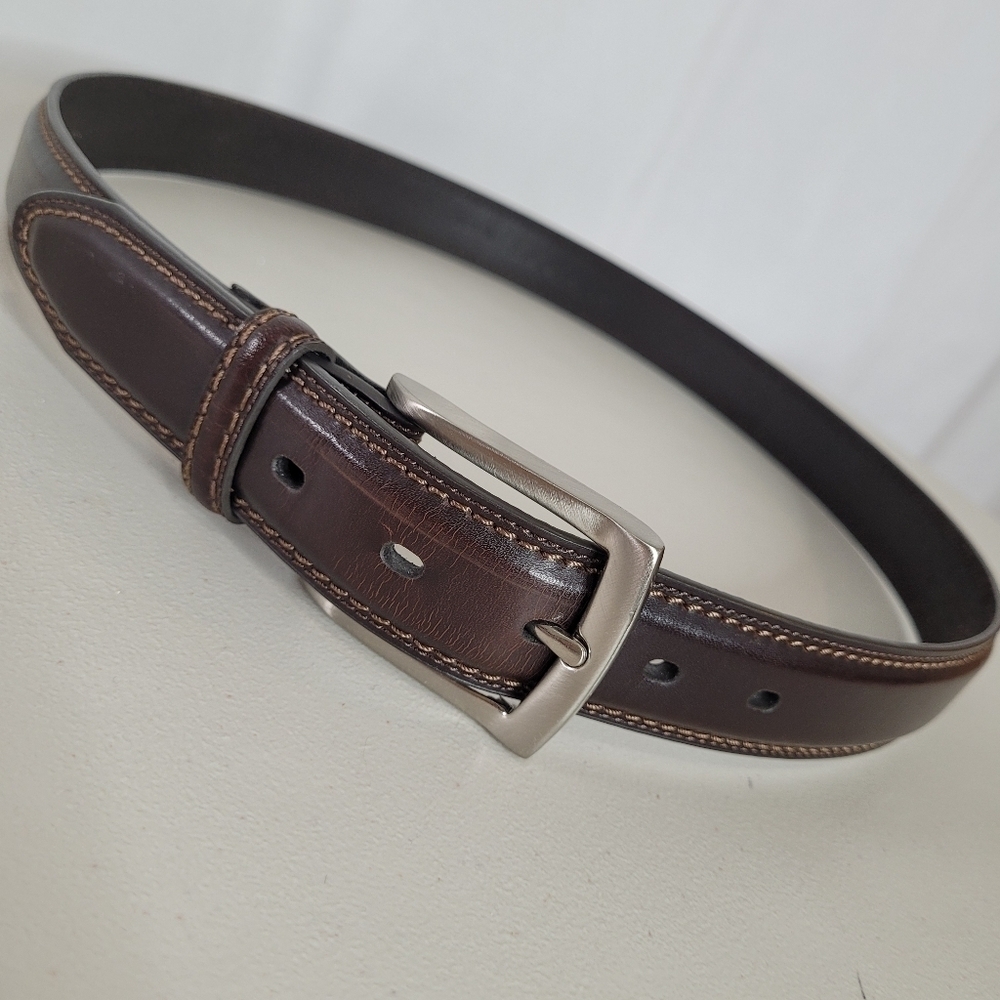 Dockers Brown Leather Dress Belt - Size 38